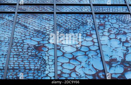 Umea, Norrland Sweden - September 24, 2020: part of glass artwork at the university Stock Photo