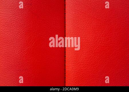 Red leather texture from sofa can be use as background Stock Photo