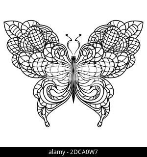 Butterfly stencil, vector illustration Stock Vector Image & Art
