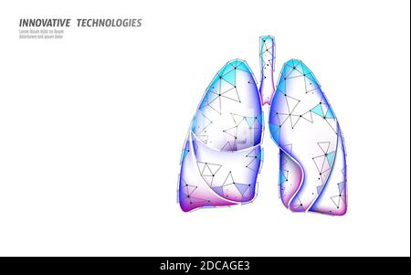 3D human lungs medicine microscopic research concept. Respiratory virus infection coronavirus treatment analysis. Therapy of tuberculosis hospital Stock Vector