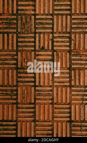 Weathered Steel Pathway Surface in Copper Brown Color Stock Photo