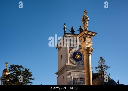 Clock tower and castle in Piazza Liberta, Udine, Friuli Venezia-Giulia,  Italy Stock Photo - Alamy