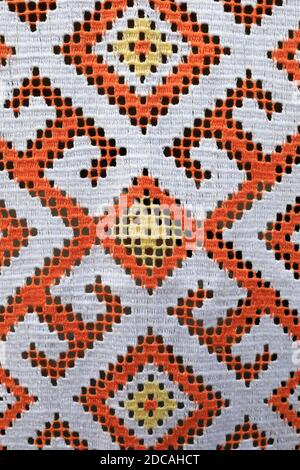 Details of Patterned fabric towel as background Stock Photo