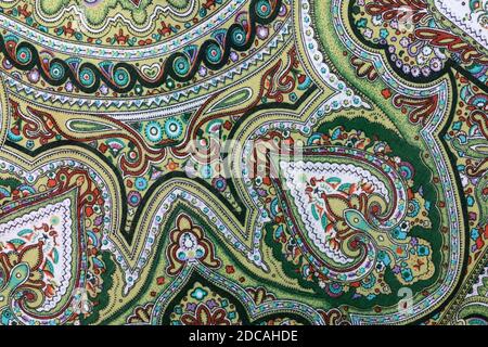 Details of Patterned Fabric Carpet as background Stock Photo