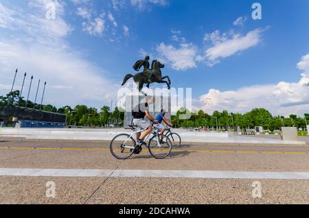 Statue of Alexander the Great in Thessaloniki Greece Stock Photo