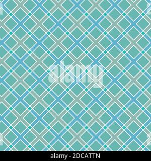 Vector seamless colorful linear rhombus geometric pattern. Stock Vector