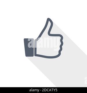 Like vector icon, flat design illustration in eps 10 Stock Vector