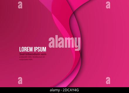 Abstract header blue pink orange wave vector design. Stock Vector