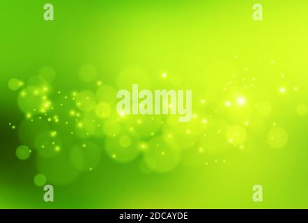 Vector abstract background green and fresh bokeh Stock Vector