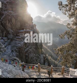 Tiger Nest in Snow Stock Photo