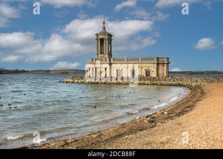 Normanton Church on Rutland Water Stock Photo