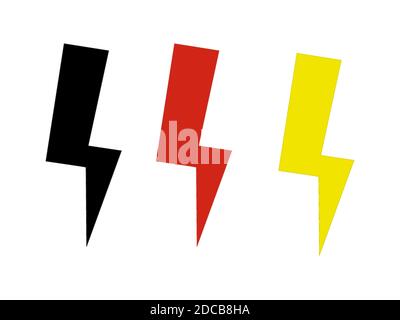 Panorama lightning vector set isolated on white background Stock Photo ...