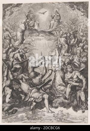 The Adoration of the Trinity, 1566. Stock Photo