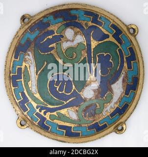 Quadruped (one of five medallions from a coffret), French, ca. 1110-30. Stock Photo