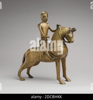 Aquamanile in the Form of a Mounted Knight, German, ca. 1250. Stock Photo
