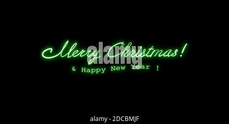 Merry Christmas and Happy New Year, text Stock Vector