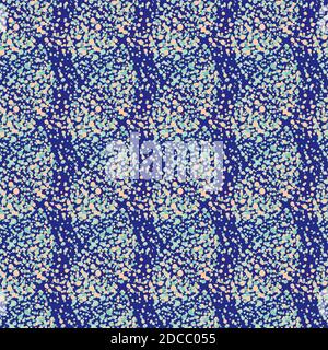 Vector yarn stripe texture seamless pattern background. Blue pink twisted fiber thread style. Natural organic weave stipple effect backdrop. Textured Stock Vector