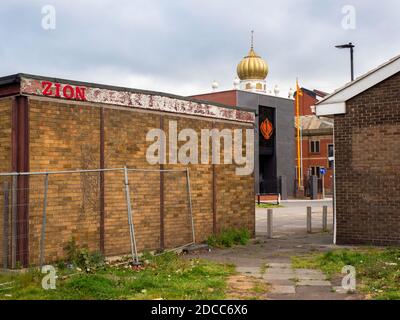 The Sikh, Sri Guru Kalgidhar Gurdwara. Doncaster, South Yorkshire. Stock Photo