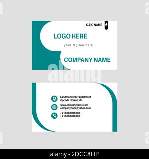 Beautiful business and visiting card template design. Stock Vector