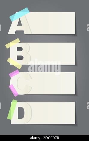 Sticky Paper Notes Pack Collection Set Illustration Stock Photo - Alamy