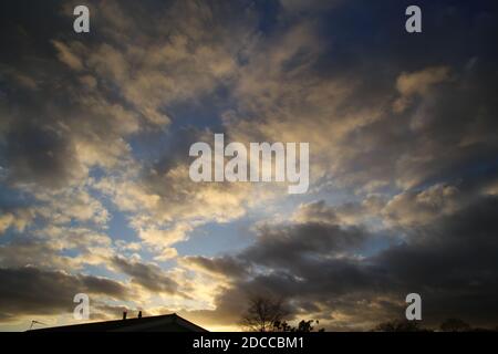 'Winter Skys' Cheltenham, Gloucestershire UK Stock Photo