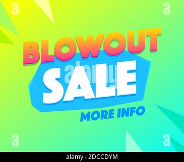 Blowout sale banner. Sale banner template design, Mega sale special offer. Super special offer banner. vector Stock Vector