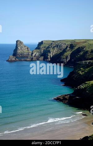 Benouth Cove & Beach, North Cornwall, England, UK Stock Photo