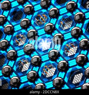 Decorative background of futuristic graphene Stock Photo