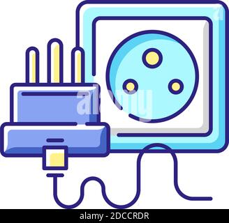 Socket RGB color icon Stock Vector