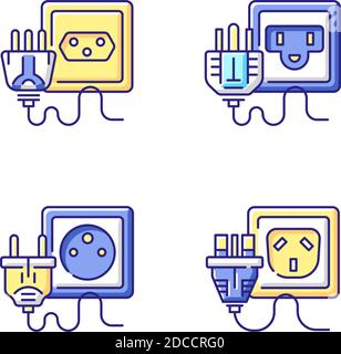 european socket icon color illustration Stock Vector Image & Art - Alamy
