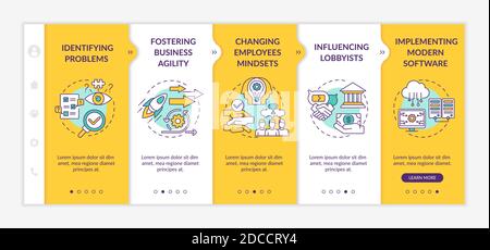 Business counseling tasks onboarding vector template Stock Vector