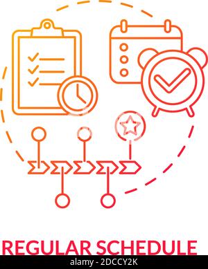 Regular schedule concept icon Stock Vector