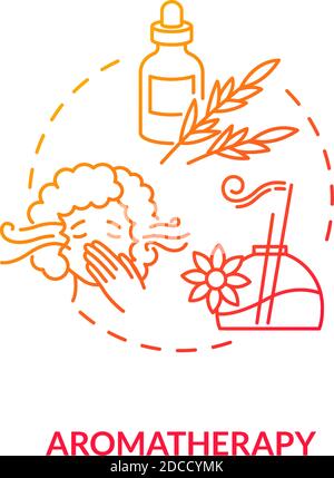 Aromatherapy concept icon Stock Vector