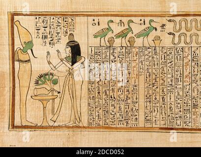 Nany Before Osiris, Book of the Dead for the Singer of Amun, Nany Stock Photo