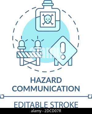 Hazard communication concept icon Stock Vector