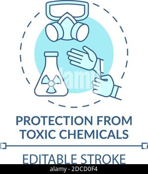 Protection from toxic chemicals concept icon Stock Vector