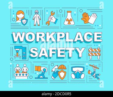 Workplace safety word concepts banner Stock Vector