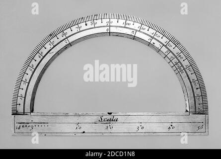 Semi circle ruler Royalty Free Vector Image - VectorStock