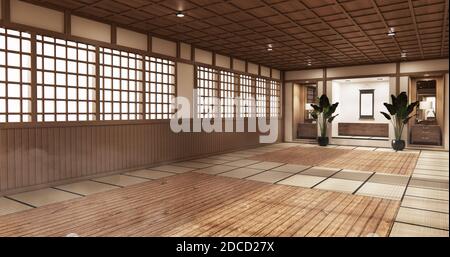 indoor empty room japan style. 3D rendering Stock Photo