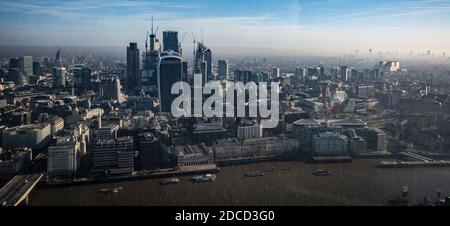 Great Britain / England /London /  View from The Shard to The City of London . Stock Photo