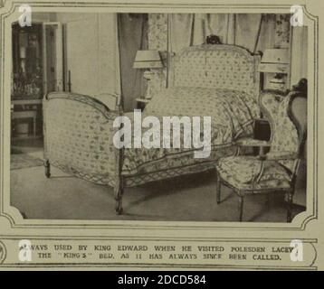 Kings Bedroom Polesden Lacey 1923. Stock Photo