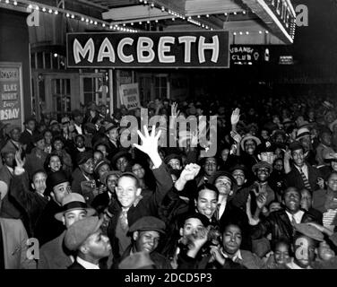 NYC, Lafayette Theatre, Opening of Macbeth, 1936 Stock Photo