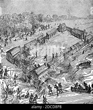 Siege of Boonesborough, 1778 Stock Photo