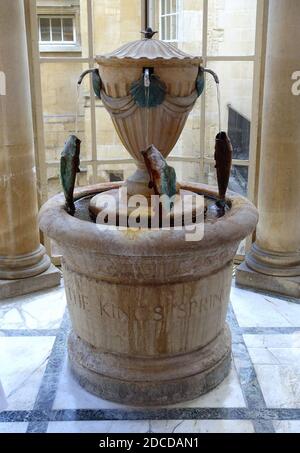 The King's Spring, Grand Pump Room, Roman Baths at Bath, England Stock ...