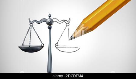 Change the law or ammendment and changing legislation or modify laws as a legal concept of justice modification. Stock Photo