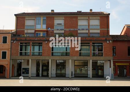 central square of the city.  Forlimpopoli, Emilia-Romagna, province of Forlì-Cesena, Italy. Stock Photo