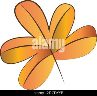 Dry autumn leaf Stock Vector