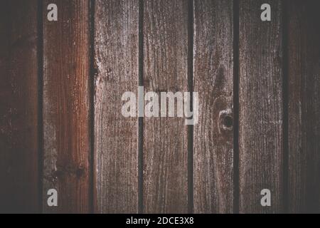 Brown wooden background with old painted boards Stock Photo