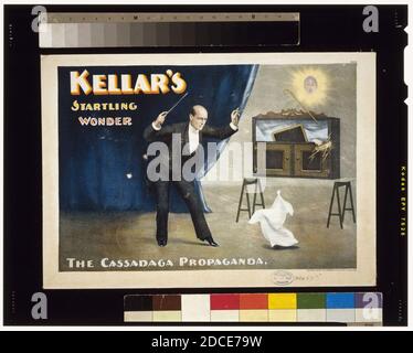 Poster Vintage Kellar's Wonders 1900 - Stile Pubblicit&agrave; Viaggi E Magia - 18x36 Pollici