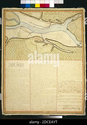 Ketch map of Camp Meigs by Eliza Clay, 1814. Stock Photo